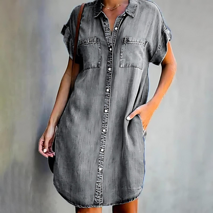 Manon : Elegantes Kleid aus Denim