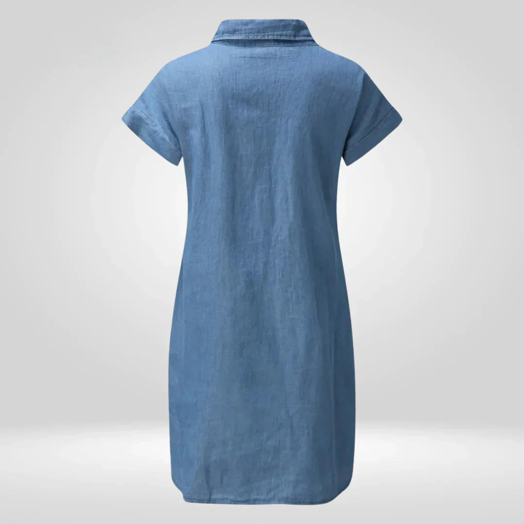 Manon : Elegantes Kleid aus Denim