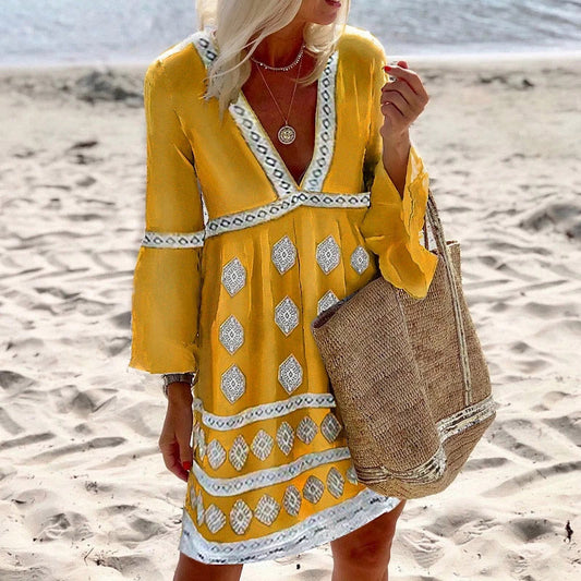"Sarah" Buntes Boho-Kleid
