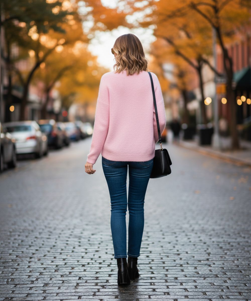 Mia | Damenpullover mit langen Ärmeln – schlicht, schick und bequem