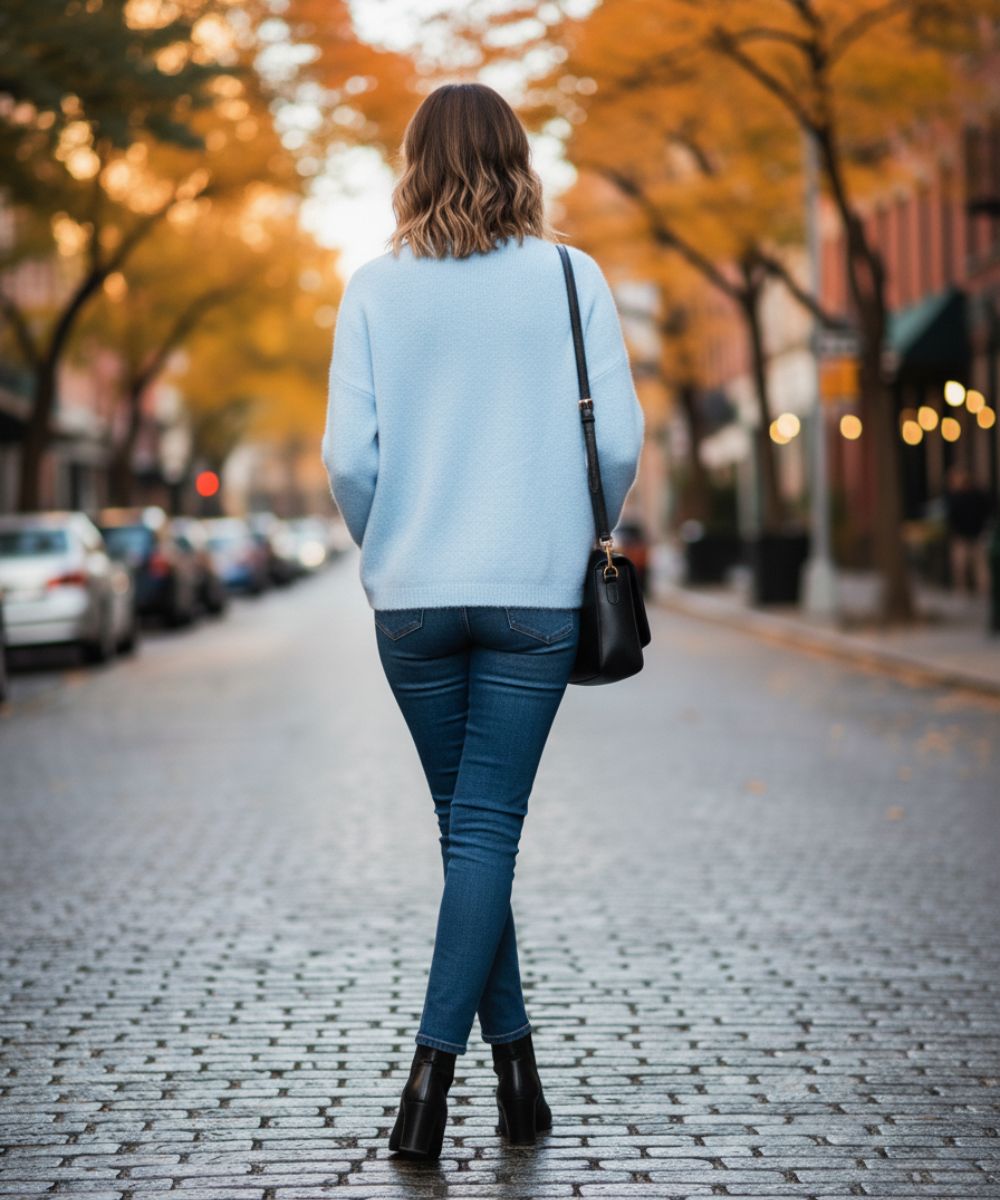 Mia | Damenpullover mit langen Ärmeln – schlicht, schick und bequem