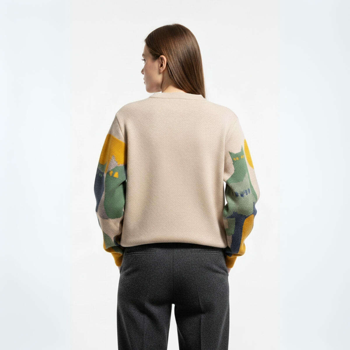 Amélie | Unisex-Pullover mit Katzenmotiv – schick und bequem