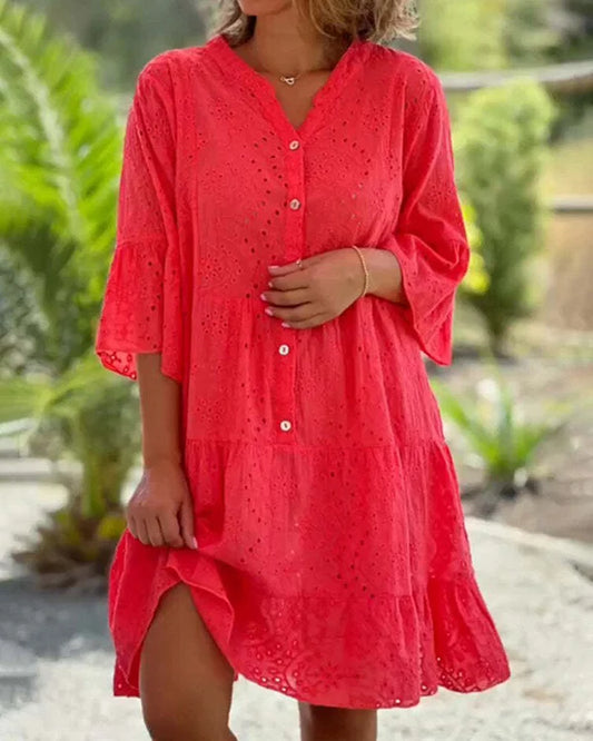 Sylvia - Partykleid aus schlichter Spitze mit Volants