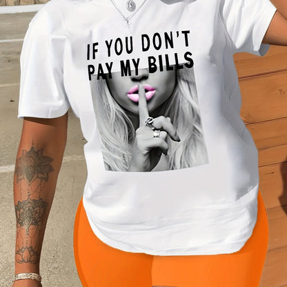 T-Shirt mit Druck - Kurze Ärmel & Rundhalsausschnitt
