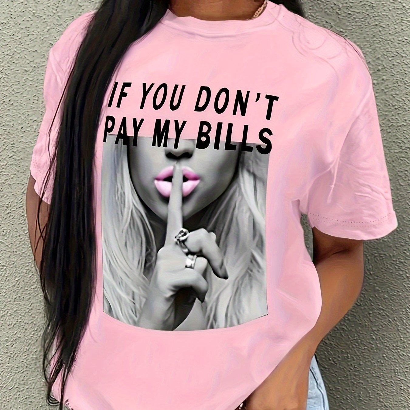 T-Shirt mit Druck - Kurze Ärmel & Rundhalsausschnitt