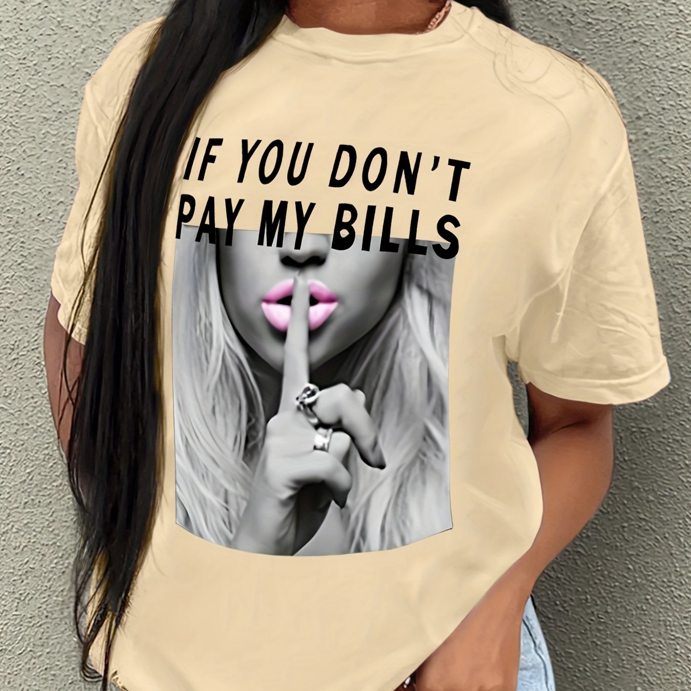 T-Shirt mit Druck - Kurze Ärmel & Rundhalsausschnitt