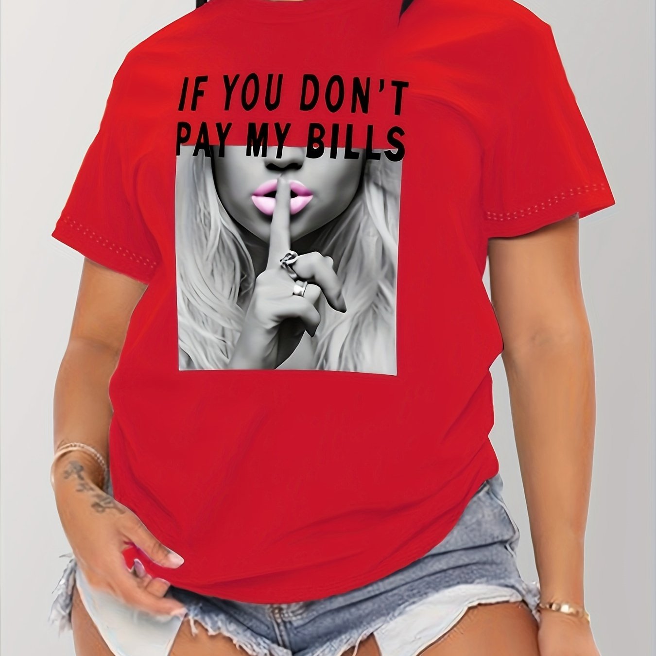T-Shirt mit Druck - Kurze Ärmel & Rundhalsausschnitt