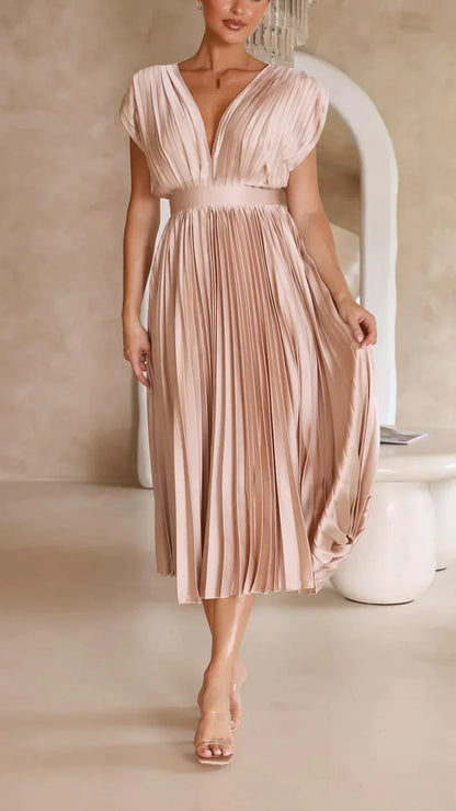 Alexandra - Elegantes sexy Plisseekleid