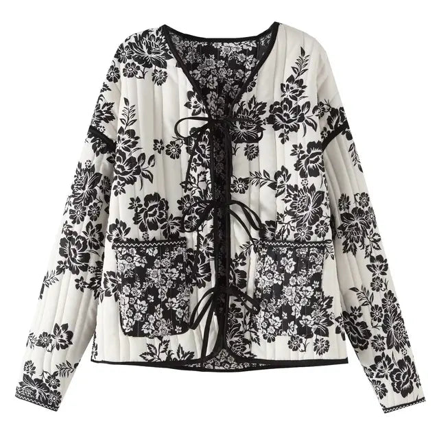 Vintage Patchwork Damen Blumenjacke
