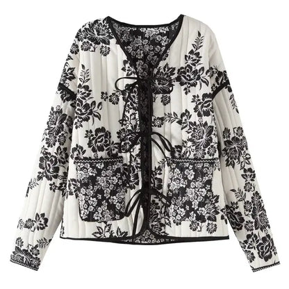 Vintage Patchwork Damen Blumenjacke