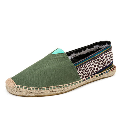 Eline | Gestreifte Espadrilles aus gebürstetem Canvas