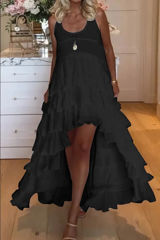 Tabitha - Niedliches Rüschenkleid für Frauen, vorne kurz und hinten lang