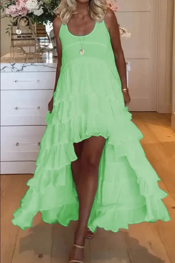Tabitha - Niedliches Rüschenkleid für Frauen, vorne kurz und hinten lang