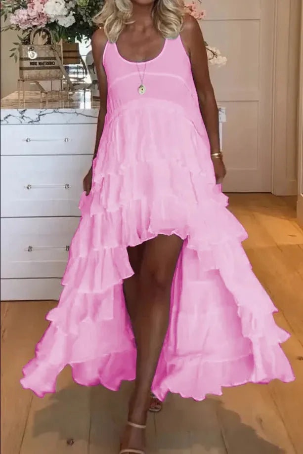 Tabitha - Niedliches Rüschenkleid für Frauen, vorne kurz und hinten lang