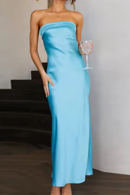 Thalia | Sommer Tube Top Langes Kleid