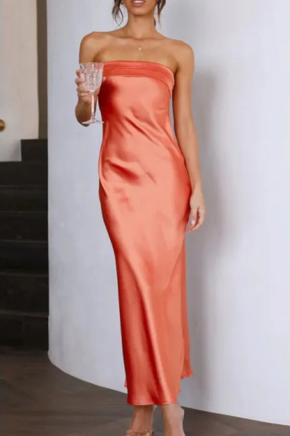 Thalia | Sommer Tube Top Langes Kleid