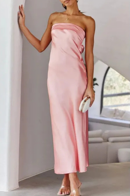 Thalia | Sommer Tube Top Langes Kleid