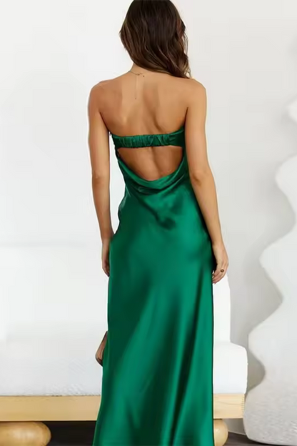 Thalia | Sommer Tube Top Langes Kleid