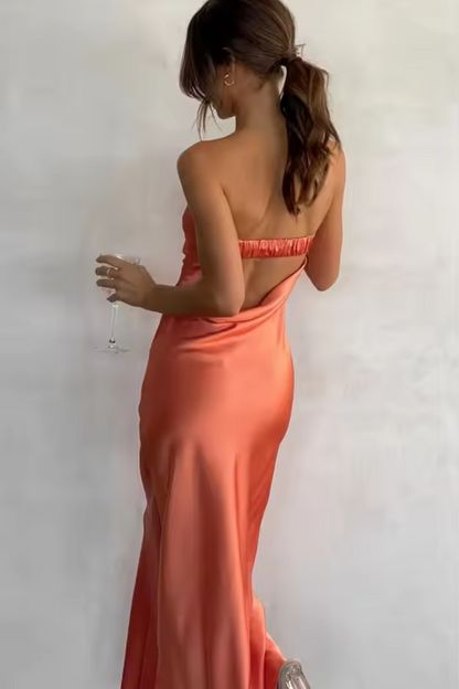 Thalia | Sommer Tube Top Langes Kleid