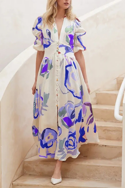 Thalyria | Sommerkleid mit kurzen Ärmeln