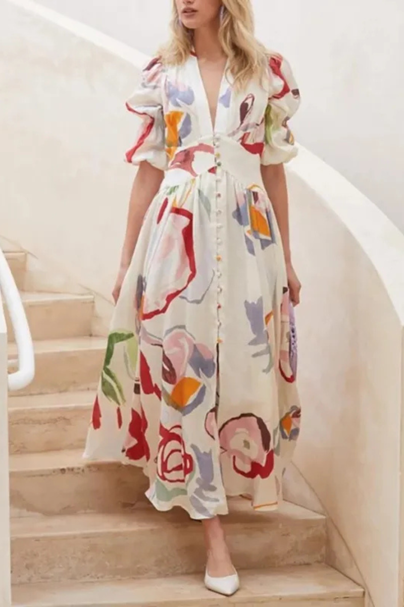 Thalyria | Sommerkleid mit kurzen Ärmeln