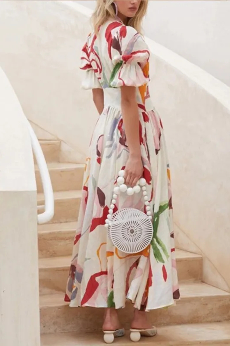 Thalyria | Sommerkleid mit kurzen Ärmeln