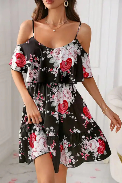 Tullia | Romantisches schulterfreies Kleid mit Taille