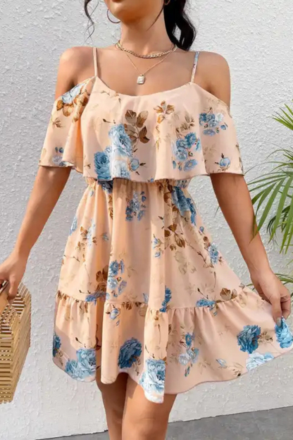 Tullia | Romantisches schulterfreies Kleid mit Taille