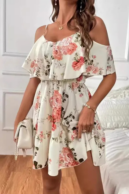 Tullia | Romantisches schulterfreies Kleid mit Taille