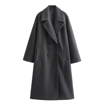 Schicke lange Jacke für Frauen | Elegantes Design - Warmer Wintermantel