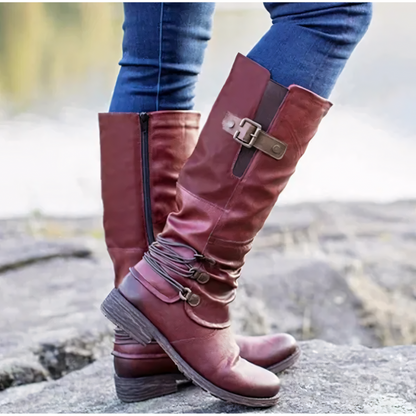 Nefelli - Modische kniehohe Stiefel für Frauen