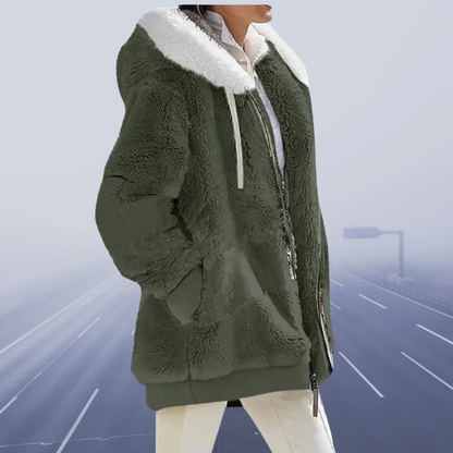 Noelia - stylische Fleecejacke mit Kapuze