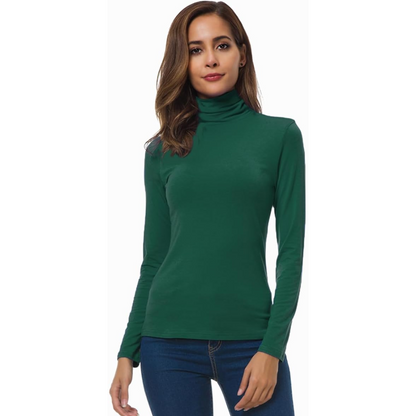 Schmal geschnittener Damen-Rollkragenpullover - Petra