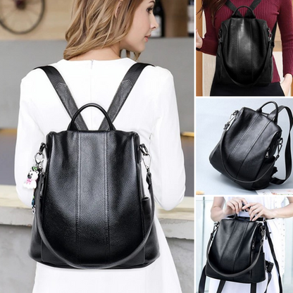 Antonia - Anti-Diebstahl-Rucksack aus Leder