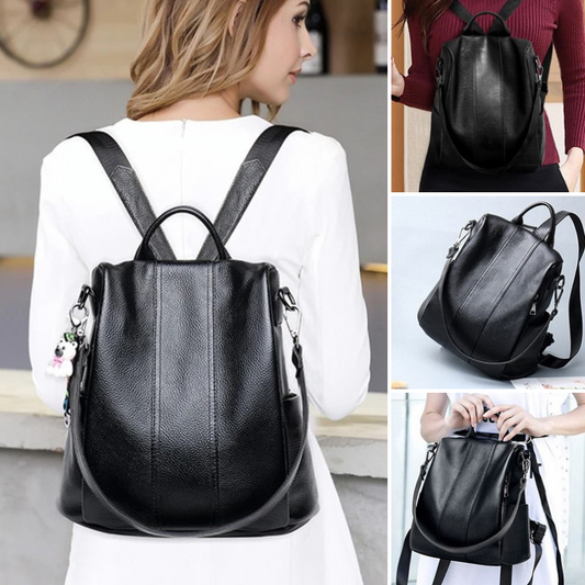Antonia - Anti-Diebstahl-Rucksack aus Leder