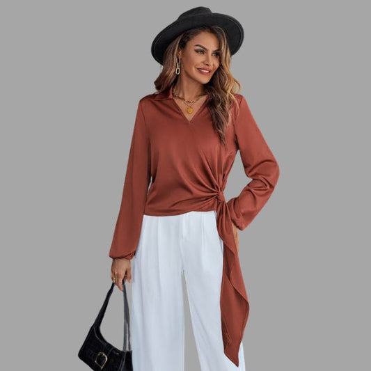 Vivianne Bluse | Schleifenbluse mit losen Ärmeln