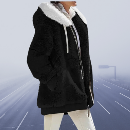 Noelia - stylische Fleecejacke mit Kapuze