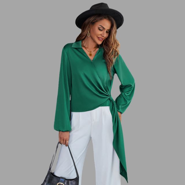Vivianne Bluse | Schleifenbluse mit losen Ärmeln