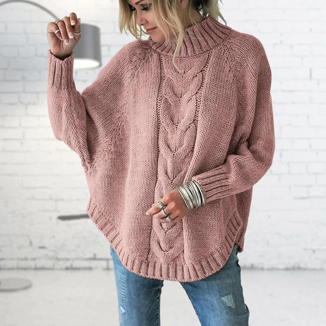 Langer Grobstrickpullover für Frauen