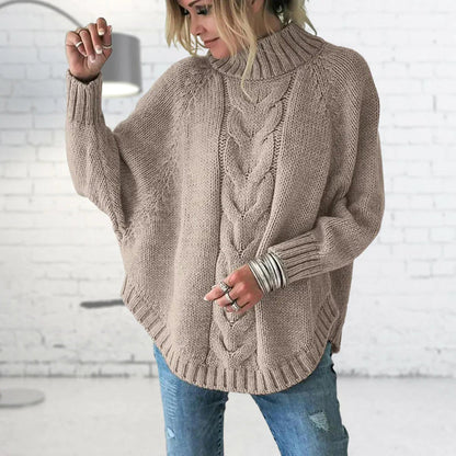 Langer Grobstrickpullover für Frauen