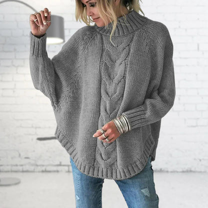 Langer Grobstrickpullover für Frauen