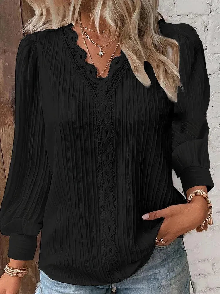 Bluse Damen - Elegant - Hochwertige Materialien - Perfekt für formelle und legere Anlässe