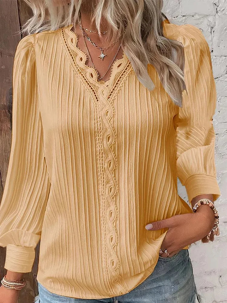 Bluse Damen - Elegant - Hochwertige Materialien - Perfekt für formelle und legere Anlässe