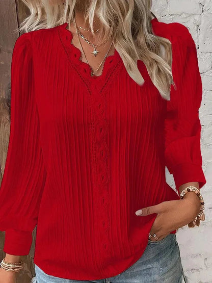 Bluse Damen - Elegant - Hochwertige Materialien - Perfekt für formelle und legere Anlässe