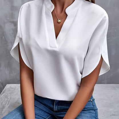 Bluse Damen - Modern - Kurze Ärmel - Luftig - Perfekt für Casual und Formal
