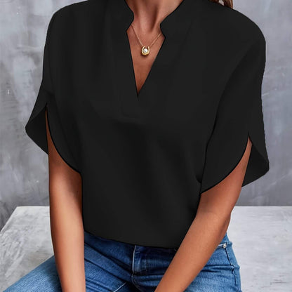 Bluse Damen - Modern - Kurze Ärmel - Luftig - Perfekt für Casual und Formal