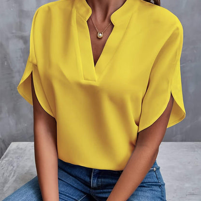 Bluse Damen - Modern - Kurze Ärmel - Luftig - Perfekt für Casual und Formal