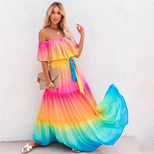 Bright - Mehrfarbiges Sommerkleid