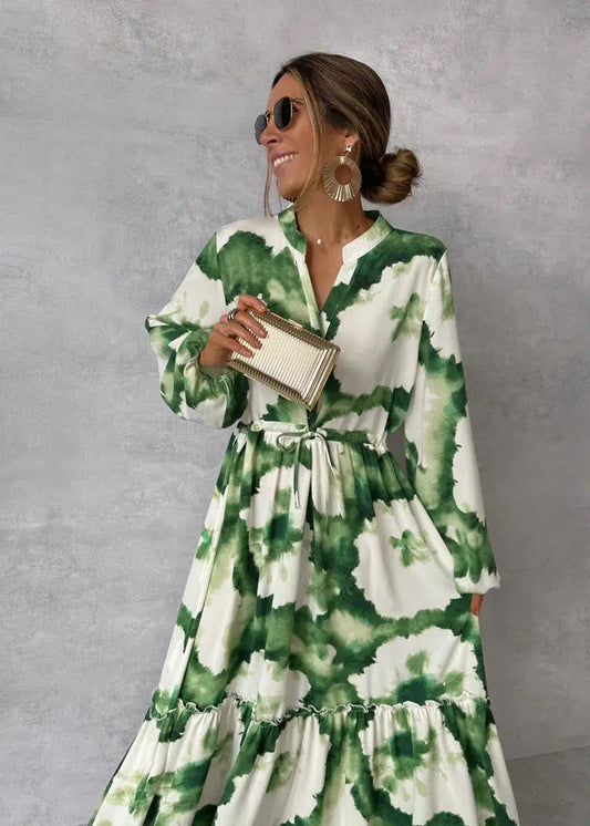 Elegantes Maxikleid mit V-Ausschnitt