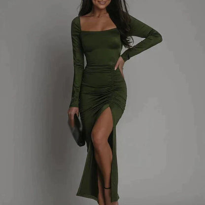 Mila - Luxuriöses langes Abendkleid aus Samt